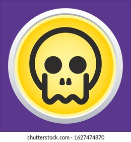 Human skull. Symbol of danger. Abstract concept, icon. 