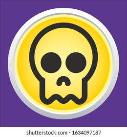 Human skull. Symbol of danger. Abstract concept, icon. 