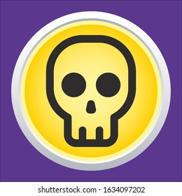 Human skull. Symbol of danger. Abstract concept, icon. 