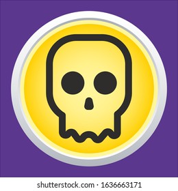 Human skull. Symbol of danger. Abstract concept, icon. 