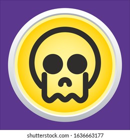 Human skull. Symbol of danger. Abstract concept, icon. 