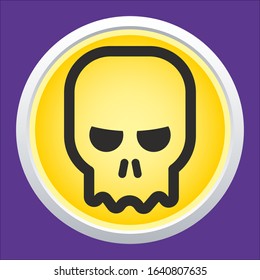 Human skull. Symbol of danger. Abstract concept, icon. 