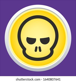 Human skull. Symbol of danger. Abstract concept, icon. 