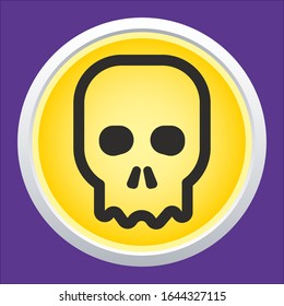 Human skull. Symbol of danger. Abstract concept, icon. 