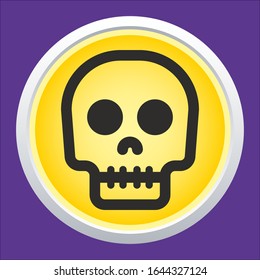 Human skull. Symbol of danger. Abstract concept, icon