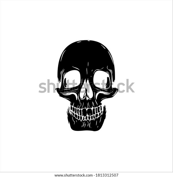 Human Skull Symbol Design Vector Illustration Stock Vector (Royalty ...