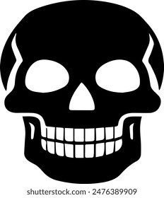 human skull symbol icon after death