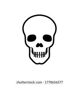 Human Skull Symbol Icon Vector
