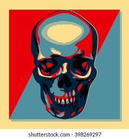 Human skull vector art illustration