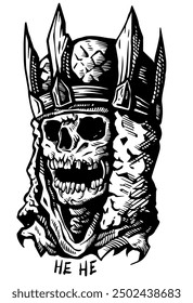 human skull vector, for clothing design, tattoos, logos, etc.