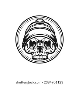 human skull vector design style