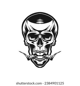 human skull vector design style