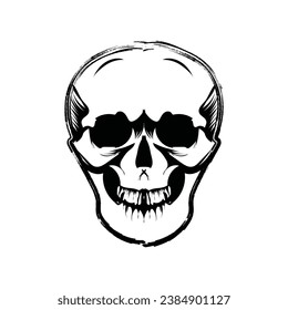 human skull vector design style