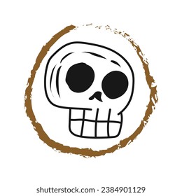 human skull vector design style
