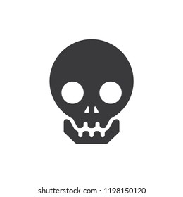 Human skull vector icon 