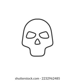 human skull vector icon bones