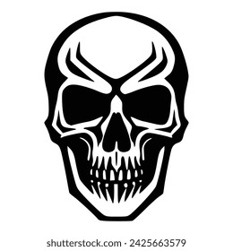 Human skull vector, icon, illustration