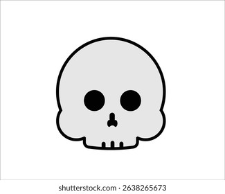 human skull vector illustration .