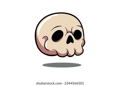 human skull vector template logo design