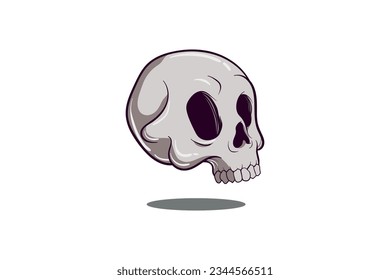 human skull vector template logo design