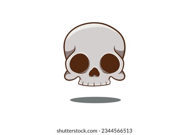 human skull vector template logo design