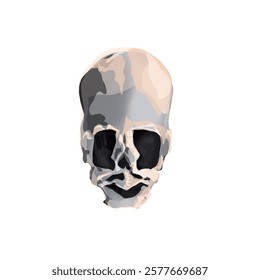 human skull vector without background