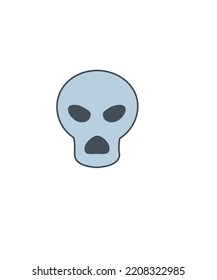 Human skulls isolated. vector illustration. Halloween Skull vector Perfect for coloring book, textiles, icon, web, painting, children's books.