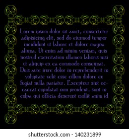 Human skulls text frame vector illustration