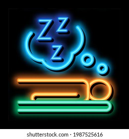 Vector de señal de luz de neón de Biohacking Humano Sleep Biohacking. Icono brillante. ilustración de símbolo transparente