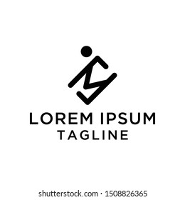 Human SM Logo Design Template