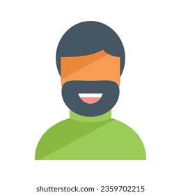 Human smiling icon flat vector. Happy person. Team smile isolated