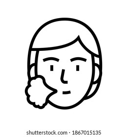 human sneezing line icon vector. human sneezing sign. isolated contour symbol black illustration