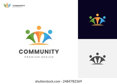 Red social humana Socios de Equipo Icono de logotipo de amigos Diseño gráfico de Vector Ilustración de grupo humano