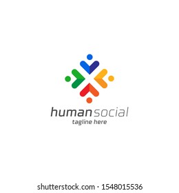 Plantilla de diseño del logotipo de relación, unión, conexión, relación, relación social