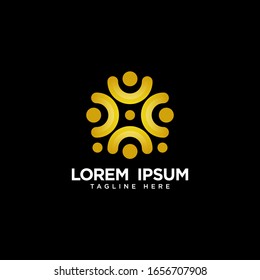 Persona social, unidad, juntos, conexión, diseño del logo de la relación.