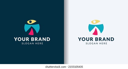 Human social, unity, together, connection, relation logo design template.