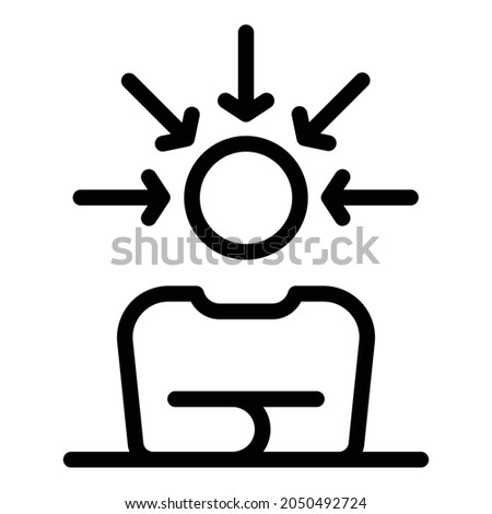 Human solving skill icon. Outline human solving skill vector icon for web design isolated on white background