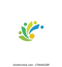human sosial logo design concept template vector