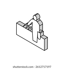 human sowing isometric icon vector. human sowing sign. isolated symbol illustration