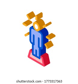 Human Sparkle Icon Vector. Isometrisches menschliches Sparkle isometrisches Zeichen. farbige einzelne Symbolillustration