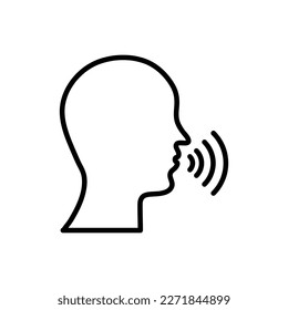 Human speaking icon vector illustration on white background..eps