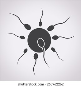 Human sperm cell icon