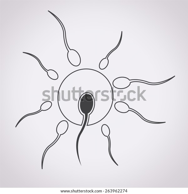 Human Sperm Cell Icon Stock Vector Royalty Free 263962274 2940