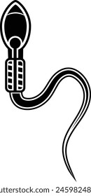 Human Sperm Cell Icon Illustration.