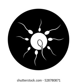 Human sperm cell icon illustration design