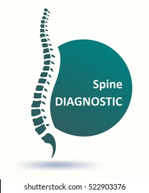 Human spine backbone logo template