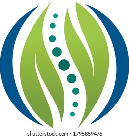 Human spine in the circle. The Logo for Surgery