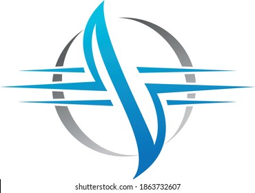 Human spine in the circle. The Logo for Surgery