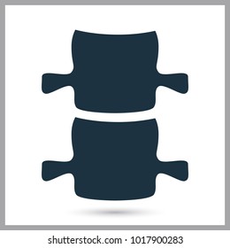 Human spine fragment simple icon