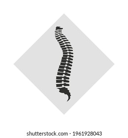 Symbol der menschlichen Wirbelsäule, Anatomie, Physiologie, chiropraktisch - Vektorgrafik